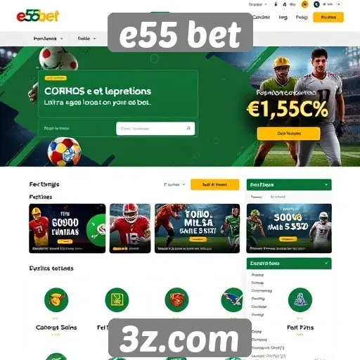 Avaliação das funcionalidades do site e55 bet