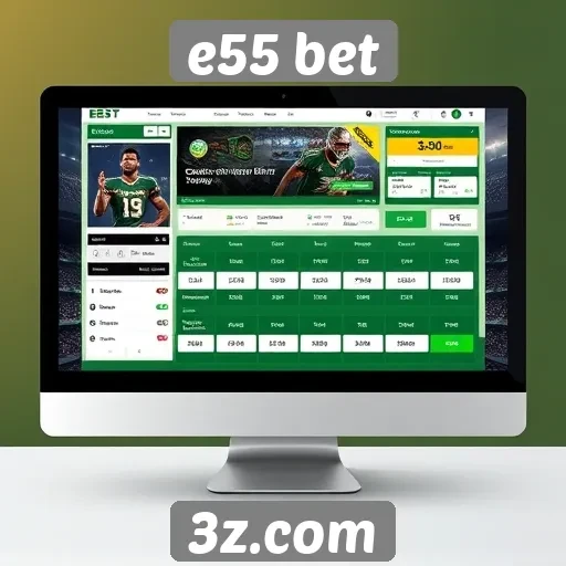 Interface do usuário do e55 bet é intuitiva